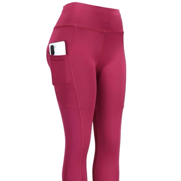 4pcs Yoga Tights M-Shaped Seam Sculpt Booty Compression Leggings With Side Phone - Picture 4 of 9